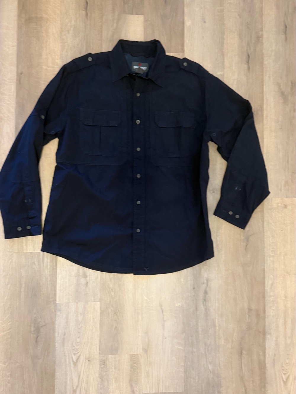 Woolrich Elite Series Tactical Shirt Men’s L Navy Long Sleeve Cotton Button Up